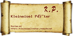 Kleineisel Péter névjegykártya