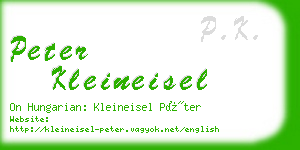 peter kleineisel business card